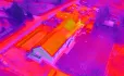 Drone image of heat loss from school roof